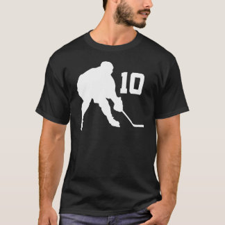 Ice Hockey Player Jersey Number 10 T-Shirt