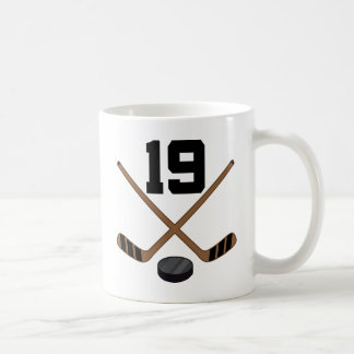 Ice Hockey Player Jersey Number 19 Gift Coffee Mug