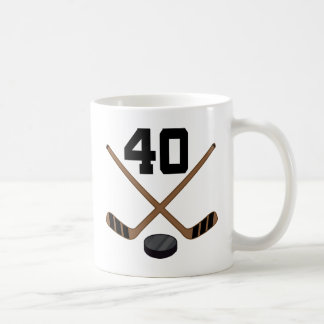 Ice Hockey Player Jersey Number 40 Gift Coffee Mug
