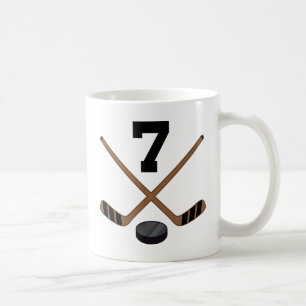 Ice Hockey Player Jersey Number 7 Gift Coffee Mug
