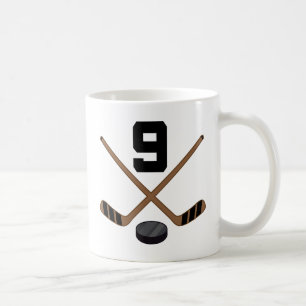 Ice Hockey Player Jersey Number 9 Gift Coffee Mug
