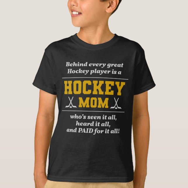 Ice Hockey Player Mum Mama Winter Sports T-Shirt (Front)