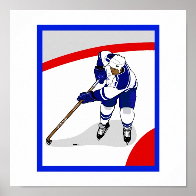 Ice Hockey Player Poster (Front)