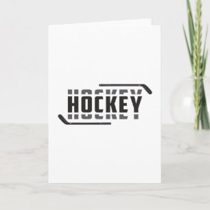 Ice Hockey Player Stick Puck Team Funny Gift Idea Card