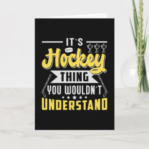 Ice Hockey Player Stick Team Puck Sports Gift Idea Card
