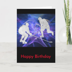 Ice Hockey Players Fighting for Puck Card