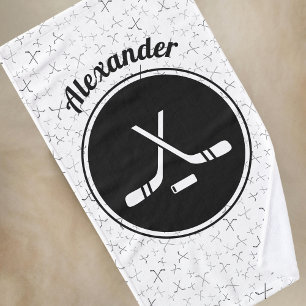 Ice Hockey Player's Name Custom Personalised Hand Towel