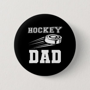 Ice Hockey Puck Dad 6 Cm Round Badge