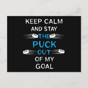 Ice Hockey Puck Play Ice Hockey Winter Team Sport  Holiday Postcard