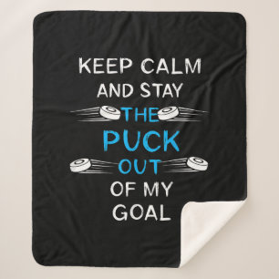 Ice Hockey Puck Play Ice Hockey Winter Team Sport  Sherpa Blanket