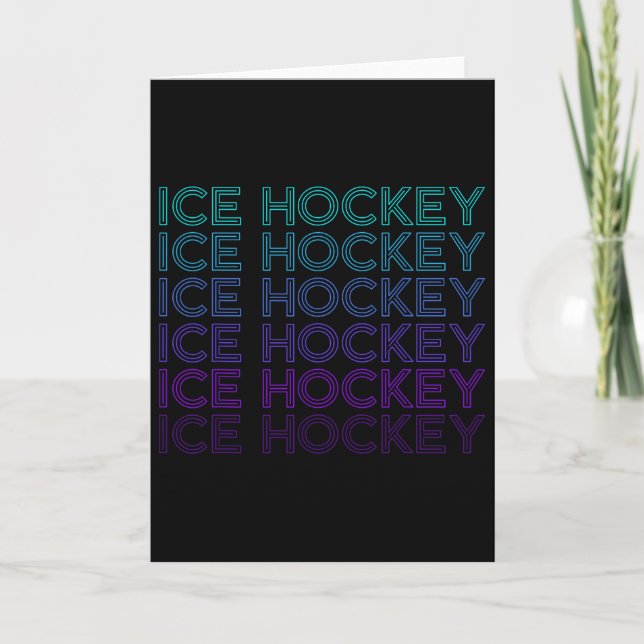 Ice Hockey Retro  Card (Front)