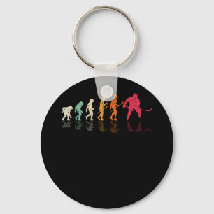 Ice Hockey Retro Evolution For Hockey Player Key Ring