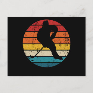 Ice Hockey Retro Field Hockey Indoor Hockey Sports Postcard