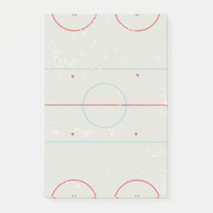 Ice Hockey Rink Distressed Style Graphic Post-it Notes