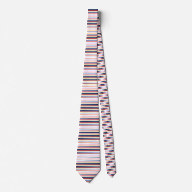 Ice Hockey Rink-Inspired Stripes Tie (Front)