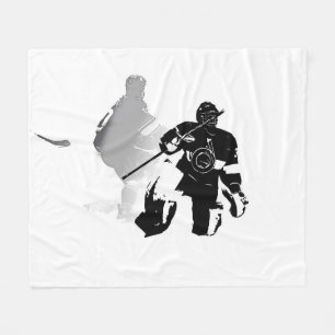 Ice Hockey Season - Goalie and Forward Fleece Blanket