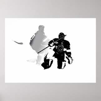 Ice Hockey Season - Goalie and Forward  Poster