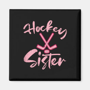 Ice Hockey Sister Fan Women Girls Kids Youth Toddl Magnet