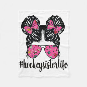 Ice Hockey Sister Little Sister Of An Ice Hockey P Fleece Blanket