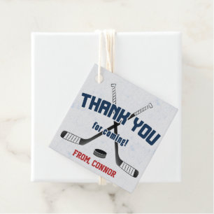 Ice Hockey Skate Rink Birthday Thank You Favour Tags