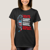 Ice Hockey Skate Shooy Score Repeat Player Men Boy