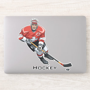 Ice Hockey Skater Design Contour Sticker