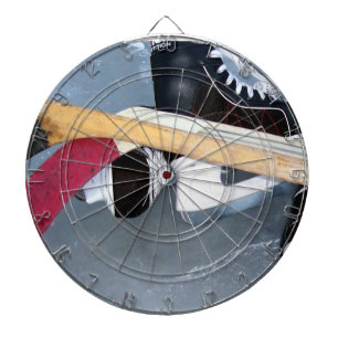 Ice Hockey Skates Sticks Dartboard