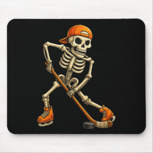 Ice Hockey Skeleton Halloween Costume Men Boys Kid Mouse Mat