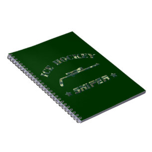Ice Hockey Sniper (green) Notebook