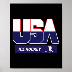 Ice Hockey Souvenir Usa Team Poster
