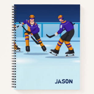 Ice Hockey Spiral Notebook Custom