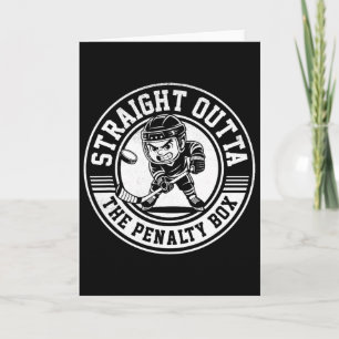 Ice Hockey Straight Outta Penalty Box Funny Player Card