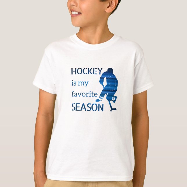 Ice Hockey t-shirt Favorite season fan blue (Front)