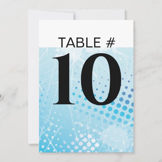 ICE HOCKEY Table Number Seating Cards (Front)