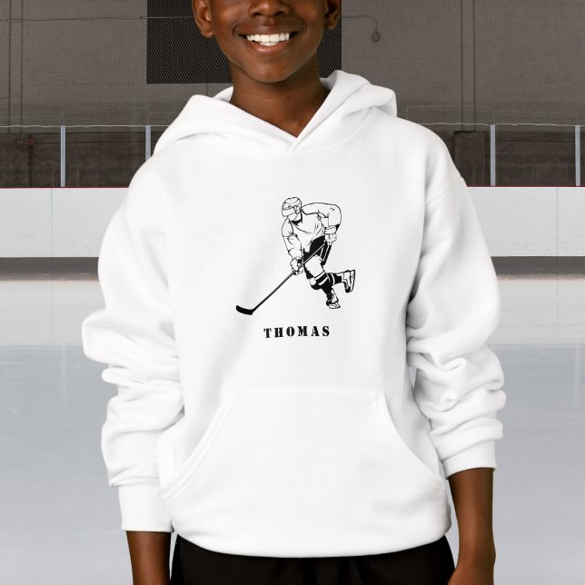Ice Hockey Team Player Puck Silhouette Boys Name (Creator Uploaded)