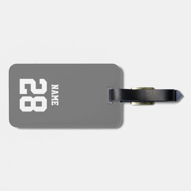 Ice Hockey Theme Luggage Tag (Back Horizontal)