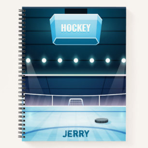 Ice Hockey Themed Personalised Notebook