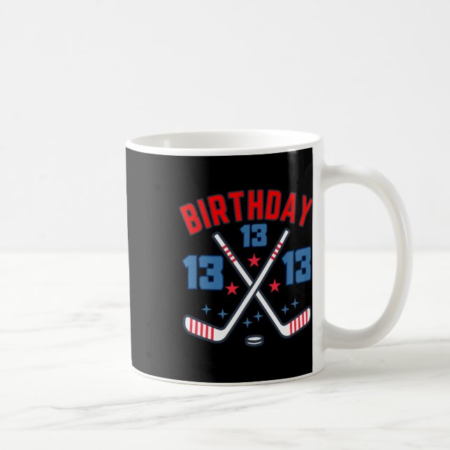 Ice Hockey Thirteen Birthday Boy 13th Party Boys A Coffee Mug (Right)