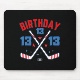 Ice Hockey Thirteen Birthday Boy 13th Party Boys A Mouse Mat