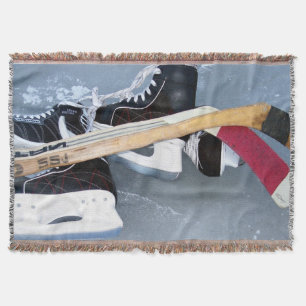 Ice Hockey Throw Blanket