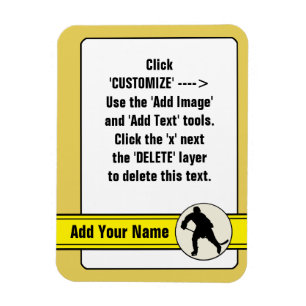Ice Hockey Trading Card Magnet Template