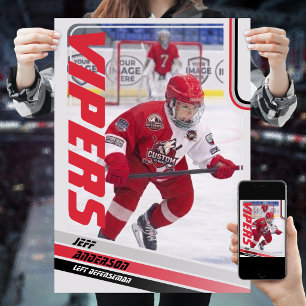 Ice Hockey Trading Card  Poster
