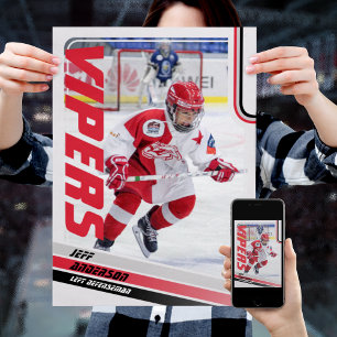Ice Hockey Trading Card  Poster