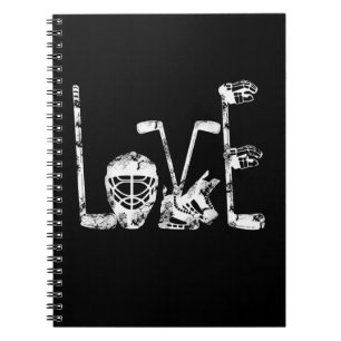 Ice Hockey Valentines Day Love Cute Gift Boys Girl Notebook