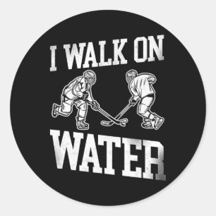Ice Hockey Vintage Classic Round Sticker