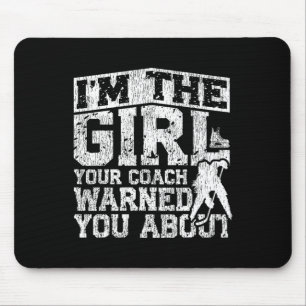 Ice Hockey Vintage Girl I'm The Girl Your Coach Wa Mouse Mat