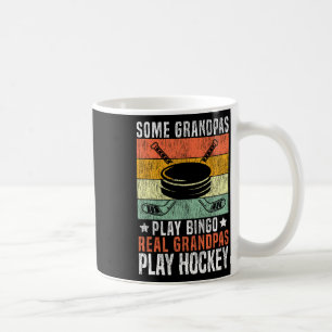 Ice Hockey Vintage Grandpa Retro Some Grandpas Pla Coffee Mug