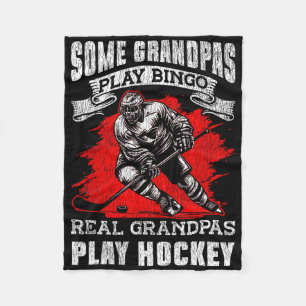 Ice Hockey Vintage Grandpa Some Grandpas Play Bing Fleece Blanket
