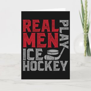 Ice Hockey Vintage Real Men Play Ice Hockey (1) Card
