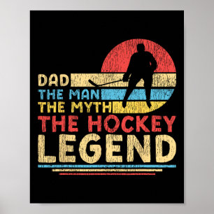 Ice Hockey Vintage Retro Dad Father Dad The Man Th Poster